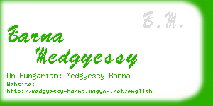 barna medgyessy business card